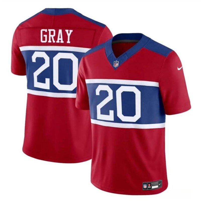 Red New York Giants #20 Eric Gray Century Alternate Vapor F.U.S.E. Limited Stitched Football Jersey - NYG262
