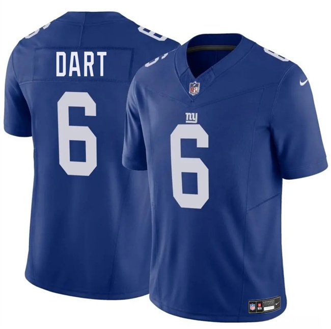 Blue New York Giants #6 Jaxson Dart 2025 Draft F.U.S.E. Vapor Untouchable Limited Stitched Jersey - NYG254
