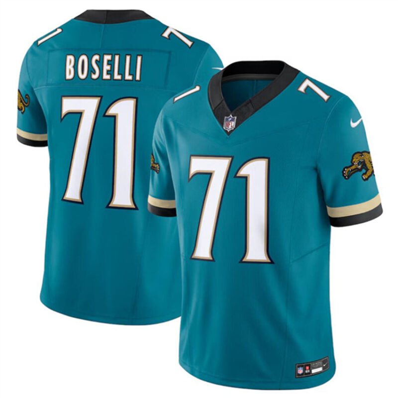 Teal Jacksonville Jaguars #71 Tony Boselli 2024 F.U.S.E. Prowler Throwback Vapor Limited Stitched Football Jersey - JVG138