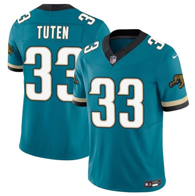 Teal Jacksonville Jaguars #33 Bhayshul Tuten 2024 F.U.S.E. Prowler Throwback Vapor Limited Stitched Football Jersey - JVG168