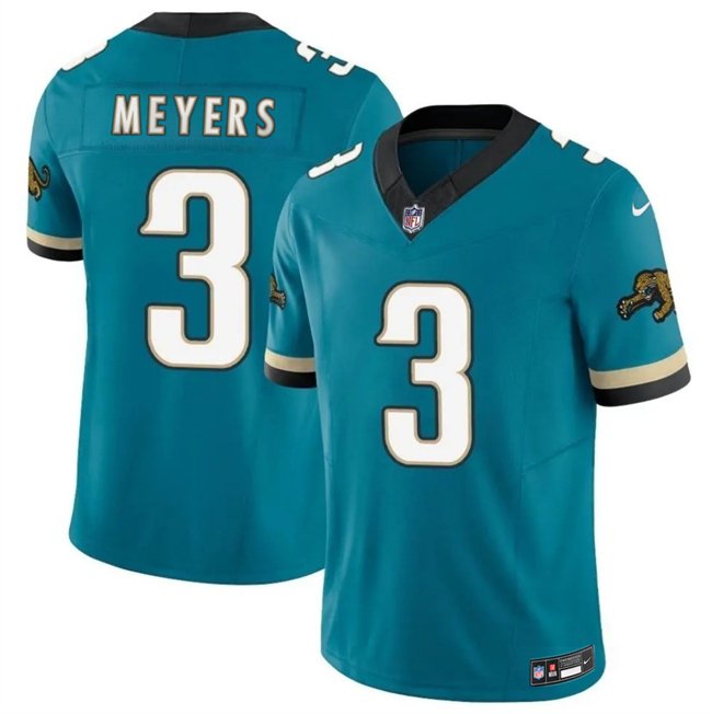 Teal Jacksonville Jaguars #3 Jokobi Meyers 2025 F.U.S.E. Prowler Throwback Vapor Limited Stitched Football Jersey - JVG52