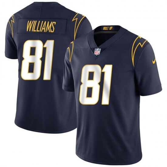 Navy Los Angeles Chargers #81 Mike Williams Vapor Untouchable Limited Stitched Jersey - LCJ175