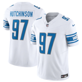 White Detroit Lions #97 Aidan Hutchinson 2023 F.U.S.E. Vapor Untouchable Limited Stitched Jersey - DTL255