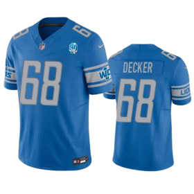 Blue Detroit Lions #68 Taylor Decker 2023 F.U.S.E. 90th Anniversary Vapor Untouchable Limited Stitched Jersey - DTL164