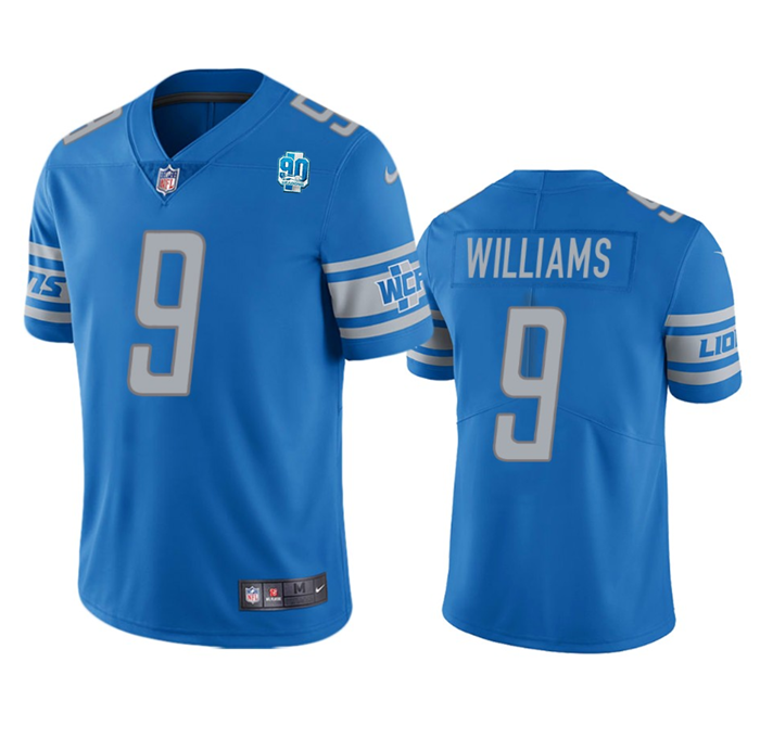 Blue Detroit Lions #9 Jameson Williams 2023 90th Anniversary Vapor Untouchable Limited Stitched Jersey - DTL355