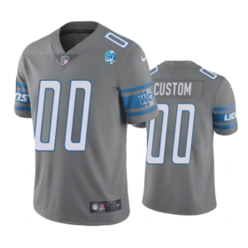 Grey Detroit Lions Active Player Custom 2023 F.U.S.E. 90th Anniversary Vapor Untouchable Limited Stitched Jersey - DTL375