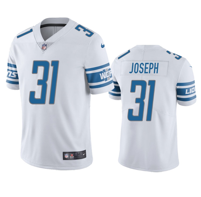 White Detroit Lions #31 Kerby Joseph Vapor Untouchable Limited Stitched Jersey - DTL81