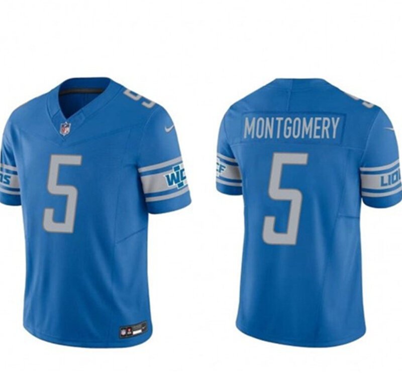 Blue Detroit Lions #5 David Montgomery 2023 F.U.S.E. Vapor Untouchable Limited Stitched Jersey - DTL295