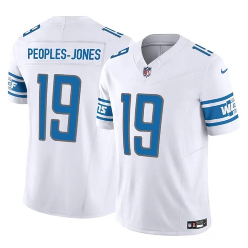 White Detroit Lions #19 Donovan Peoples-Jones 2023 F.U.S.E. Vapor Untouchable Limited Stitched Jersey - DTL153