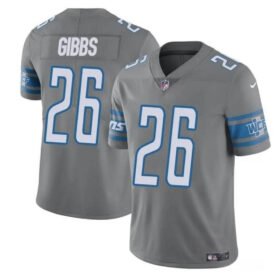 Grey Detroit Lions #26 Jahmyr Gibbs Vapor Untouchable Limited Stitched Jersey - DTL189