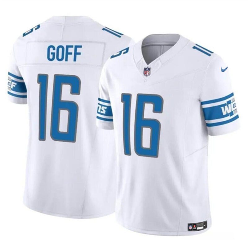 White Detroit Lions #16 Jared Goff 2023 F.U.S.E. Vapor Untouchable Limited Stitched Jersey - DTL184