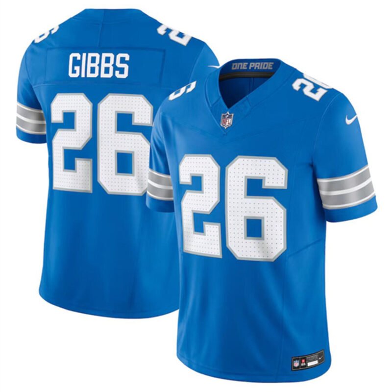 Blue Detroit Lions #26 Jahmyr Gibbs 2024 F.U.S.E. Vapor Limited Stitched Jersey - DTL362
