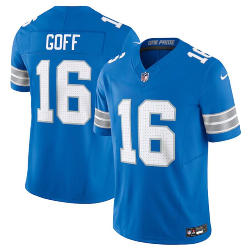 Blue Detroit Lions #16 Jared Goff 2024 F.U.S.E. Vapor Limited Stitched Jersey - DTL316