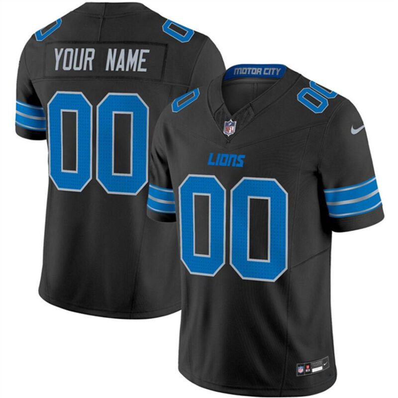 Black Detroit Lions Active Player Custom 2024 F.U.S.E. 2nd Alternate Vapor Limited Stitched Jersey - DTL212