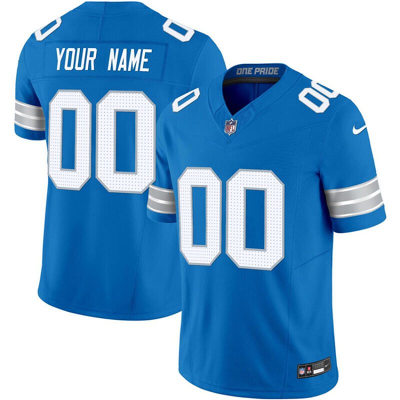 Blue Detroit Lions Active Player Custom 2024 F.U.S.E. Vapor Limited Stitched Jersey - DTL215