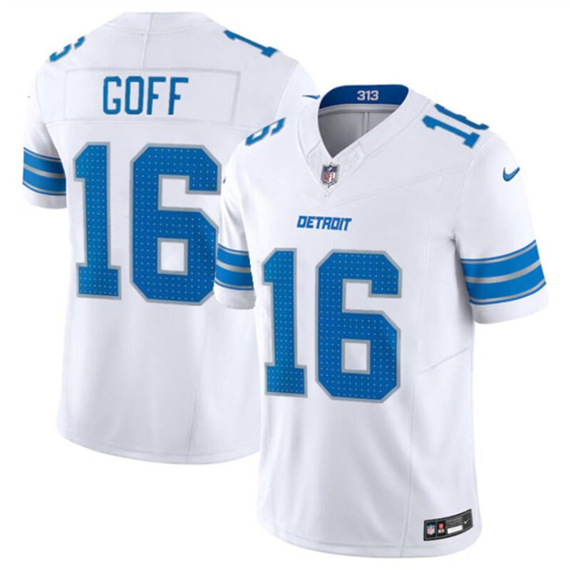 White Detroit Lions #16 Jared Goff 2024 F.U.S.E. Vapor Limited Stitched Jersey - DTL279