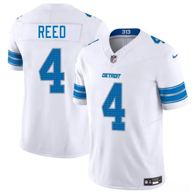 White Detroit Lions #4 D.J. Reed 2025 F.U.S.E. Vapor Limited Stitched Jersey - DTL196
