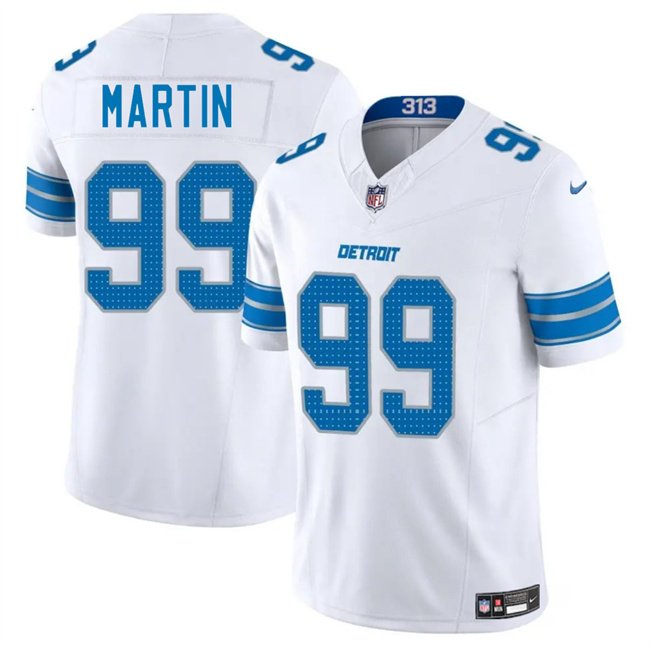 White Detroit Lions #99 Brodric Martin 2025 F.U.S.E. Vapor Limited Stitched Jersey - DTL345