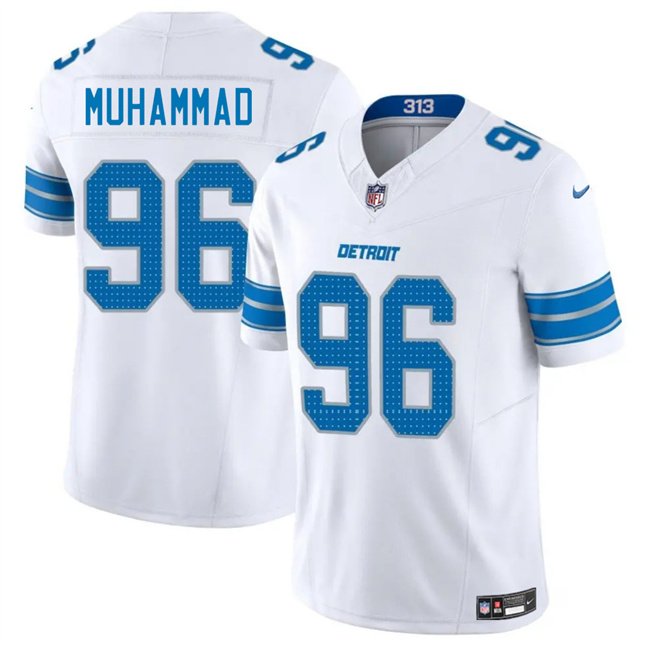 White Detroit Lions #96 Al-Quadin Muhammad 2025 F.U.S.E. Vapor Limited Stitched Jersey - DTL332