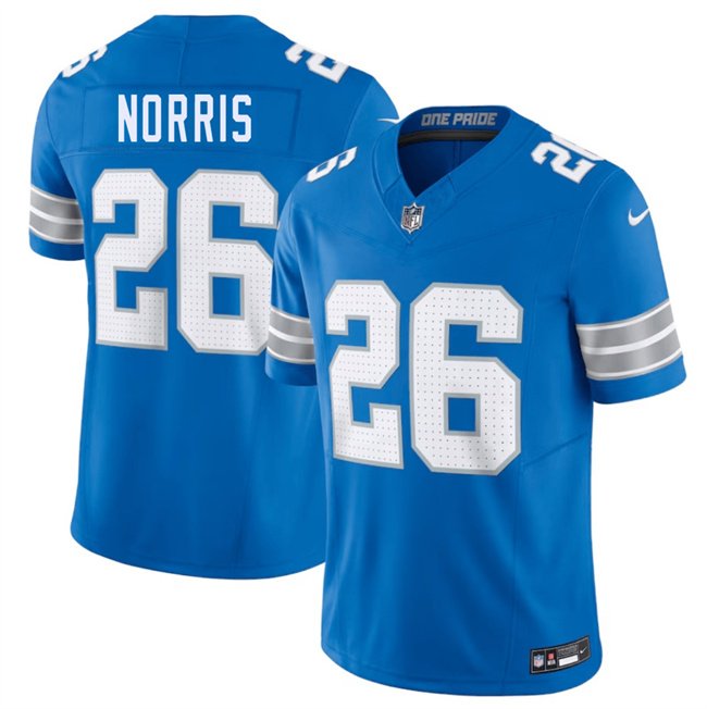 Blue Detroit Lions #26 Morice Norris 2025 F.U.S.E. Vapor Limited Stitched Jersey - DTL239