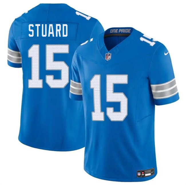 Blue Detroit Lions #15 Grant Stuard 2025 F.U.S.E. Vapor Limited Stitched Jersey - DTL272