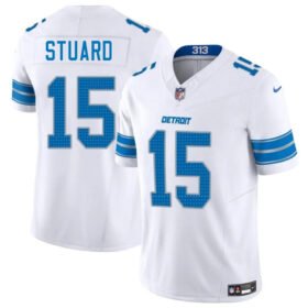 White Detroit Lions #15 Grant Stuard 2025 F.U.S.E. Vapor Limited Stitched Jersey - DTL335