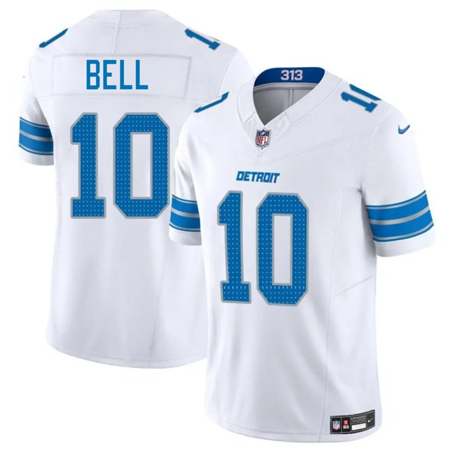 White Detroit Lions #10 Ronnie Bell 2025 F.U.S.E. Vapor Limited Stitched Jersey - DTL250