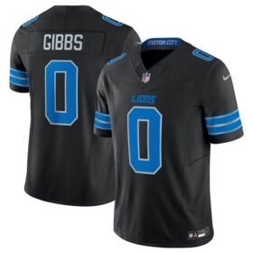 Black Detroit Lions #0 Jahymr Gibbs 2025 F.U.S.E. Vapor Limited Stitched Jersey - DTL182
