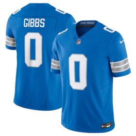 Blue Detroit Lions #0 Jahymr Gibbs 2025 F.U.S.E. Vapor Limited Stitched Jersey - DTL322