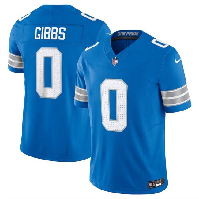 Blue Detroit Lions #0 Jahymr Gibbs 2025 F.U.S.E. Vapor Limited Stitched Jersey - DTL322