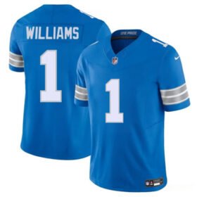 Blue Detroit Lions #1 Jameson Williams 2025 F.U.S.E. Vapor Limited Stitched Jersey - DTL125