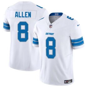 White Detroit Lions #8 Kyle Allen 2025 F.U.S.E. Vapor Limited Stitched Jersey - DTL114