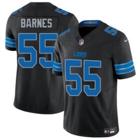Black Detroit Lions #55 Derrick Barnes 2025 F.U.S.E. Vapor Limited Stitched Jersey - DTL06