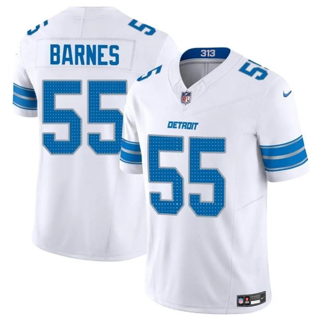 White Detroit Lions #55 Derrick Barnes 2025 F.U.S.E. Vapor Limited Stitched Jersey - DTL88