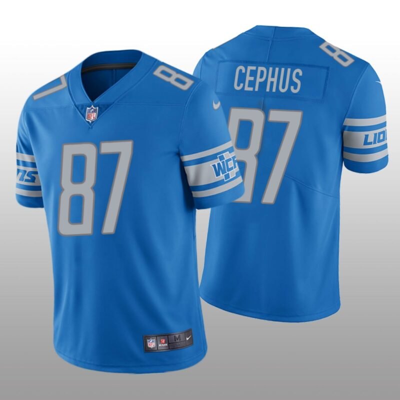 Blue Detroit Lions #87 Quintez Cephus Vapor Untouchable Limited Stitched NFL Jersey - DTL302