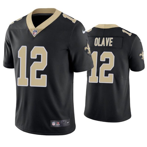 Black New Orleans Saints #12 Chris Olave Vapor Limited Stitched Jersey - NOS60