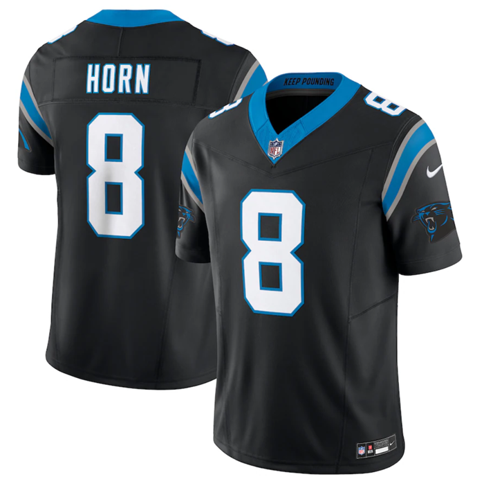 Black Carolina Panthers #8 Jaycee Horn 2023 F.U.S.E. Vapor Untouchable Stitched Football Jersey
