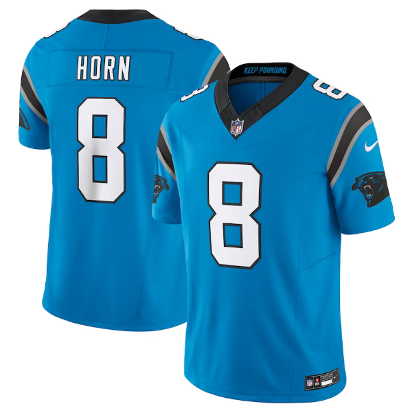 Blue Carolina Panthers #8 Jaycee Horn 2023 F.U.S.E. Vapor Untouchable Stitched Football Jersey