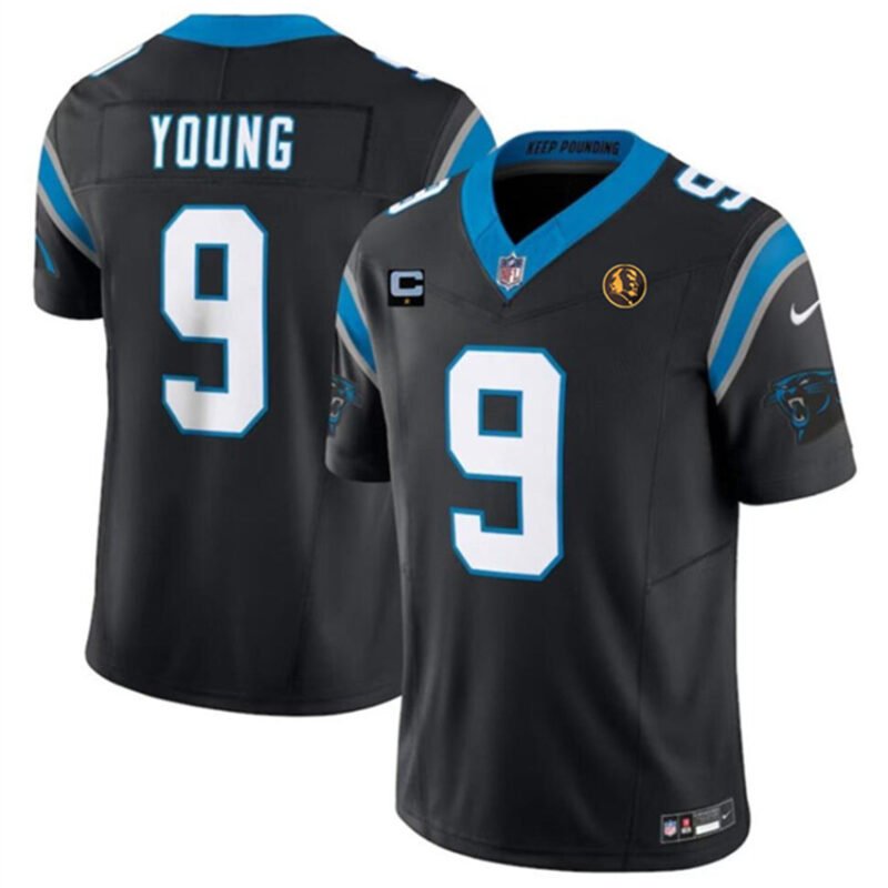 Black Carolina Panthers #9 Bryce Young 2023 F.U.S.E. With 1-star C Patch And John Madden Patch Vapor Limited Stitched Football Jersey