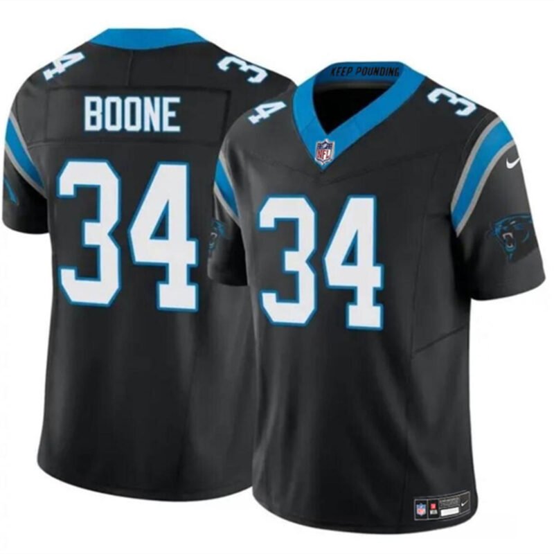 Black Carolina Panthers #34 Mike Boone 2024 F.U.S.E. Vapor Limited Stitched Football Jersey - CPJ23