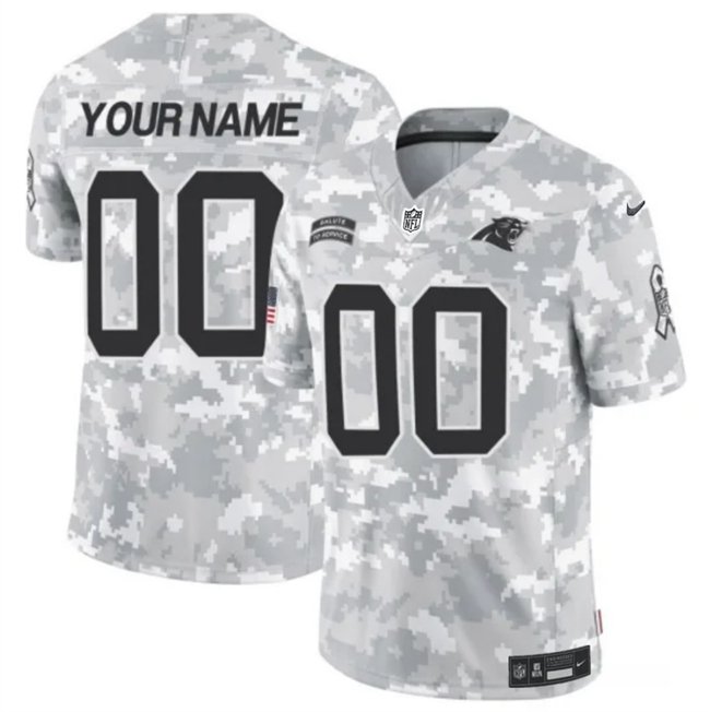 Arctic Camo Carolina Panthers Active Player Custom 2024 F.U.S.E Salute to Service Limited Stitched Football Jersey - CPJ32