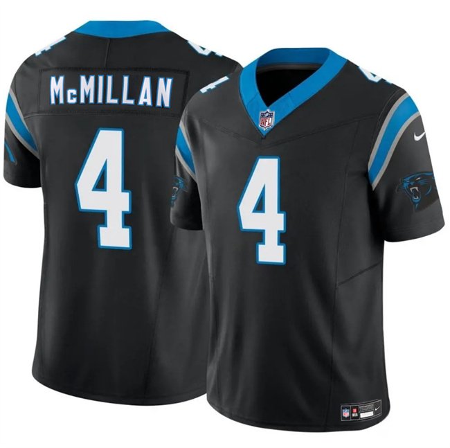 Black Carolina Panthers #4 Tetairoa McMillan 2025 Draft F.U.S.E. Vapor Limited Stitched Football Jersey - CPJ30