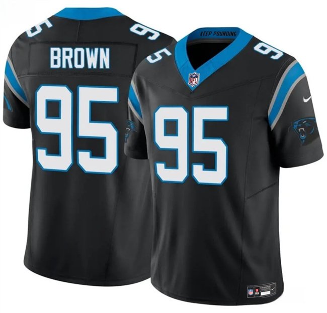Black Carolina Panthers #95 Derrick Brown 2025 F.U.S.E. Vapor Limited Stitched Football Jersey - CPJ03