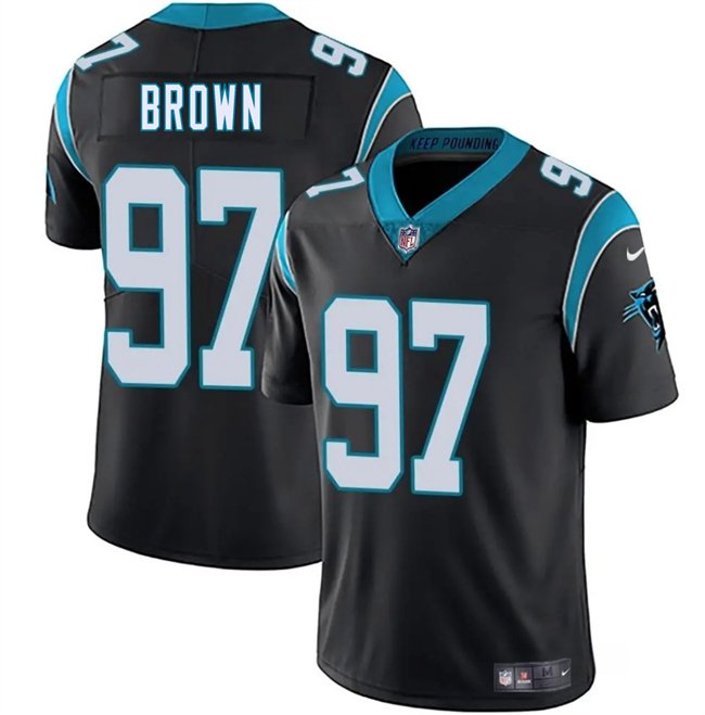 Black Carolina Panthers #97 Bobby Brown 2025 Vapor Limited Stitched Football Jersey - CPJ14