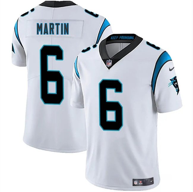 White Carolina Panthers #6 Sam Martin 2025 Vapor Limited Stitched Football Jersey - CPJ11