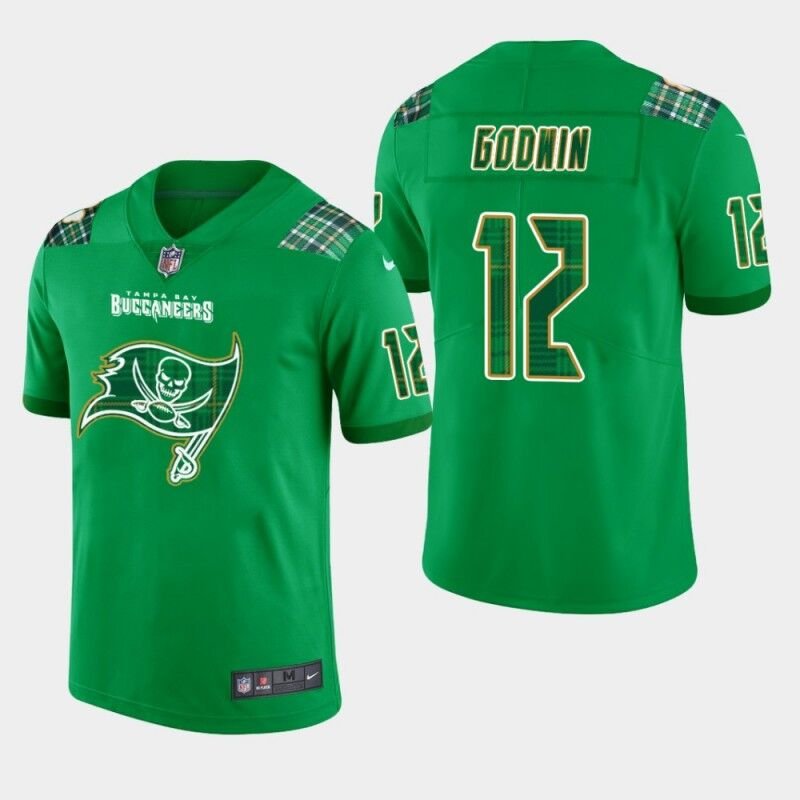Green Tampa Bay Buccaneers #12 Chris Godwin St. Patrick's Day Vapor Untouchable Limited Jersey Jersey - TBB204