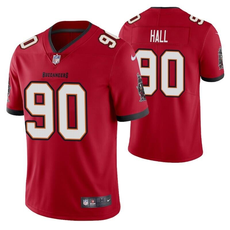 Red Tampa Bay Buccaneers #90 Logan Hall Vapor Untouchable Limited Stitched Jersey - TBB153