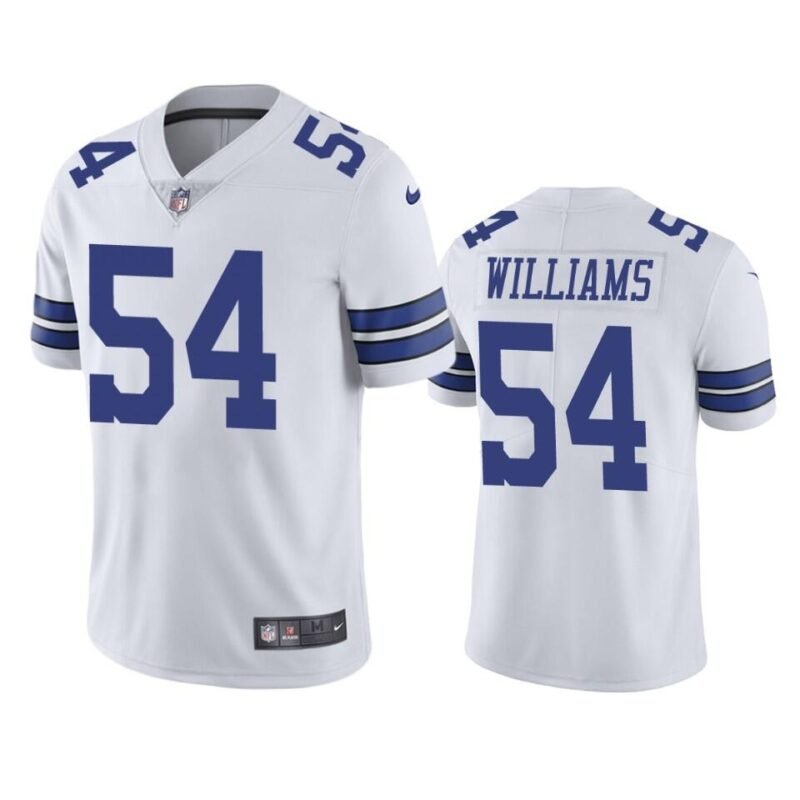 White Dallas Cowboys #54 Sam Williams Vapor Limited Stitched Jersey - DLC443