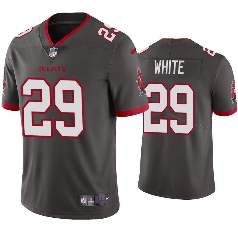 Grey Tampa Bay Buccaneers #29 Rachaad White Vapor Untouchable Limited Stitched Jersey - TBB61
