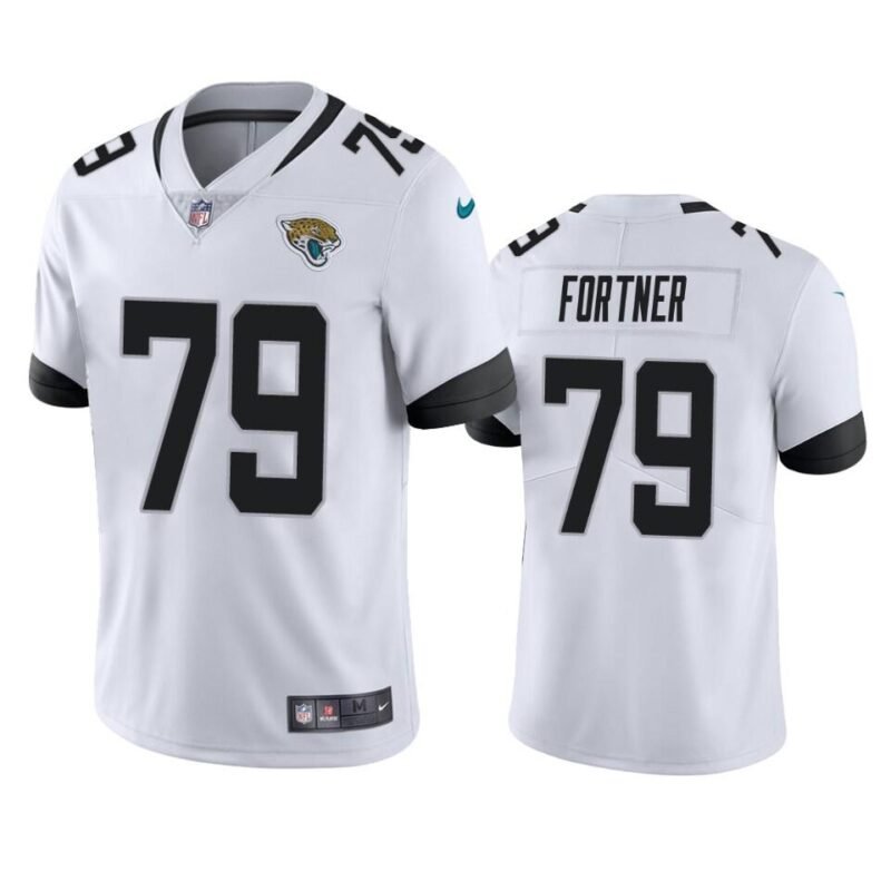White Jacksonville Jaguars #79 Luke Fortner Vapor Untouchable Limited Stitched Jersey - JVG38